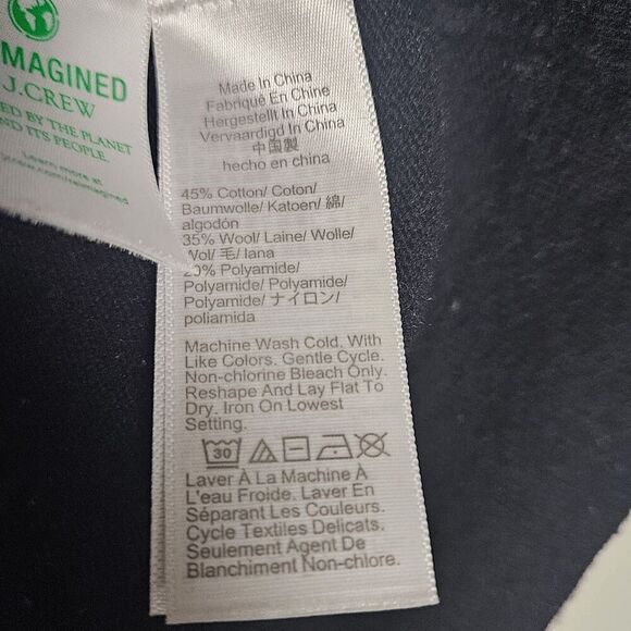 J. Crew Teddie Cotton Blend Long Sleeve Sweater F5199 Women's Black Size Small - Picture 4 of 5